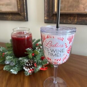 Ladies It's Wine Time Stemmed Plastic Tumbler